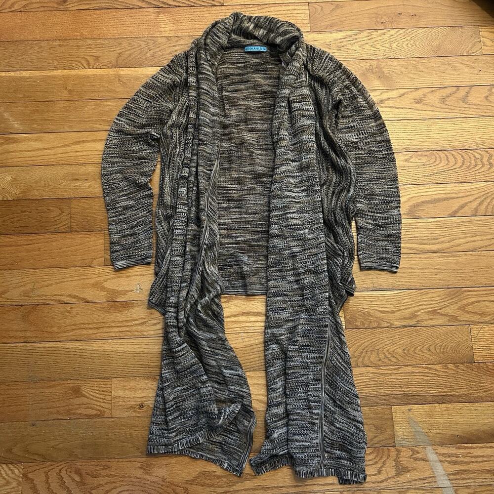 Alice + Olivia 100% Wool Drape Wrap Around Cardigan Sweater Medium